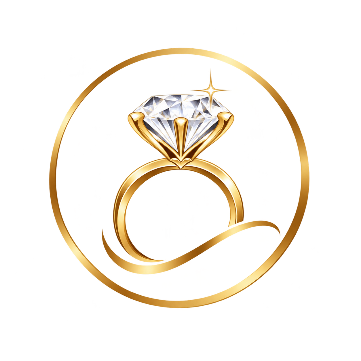 golden diamond jewelry emblem