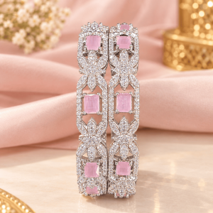 sparkling pink gemstone bangles (1)
